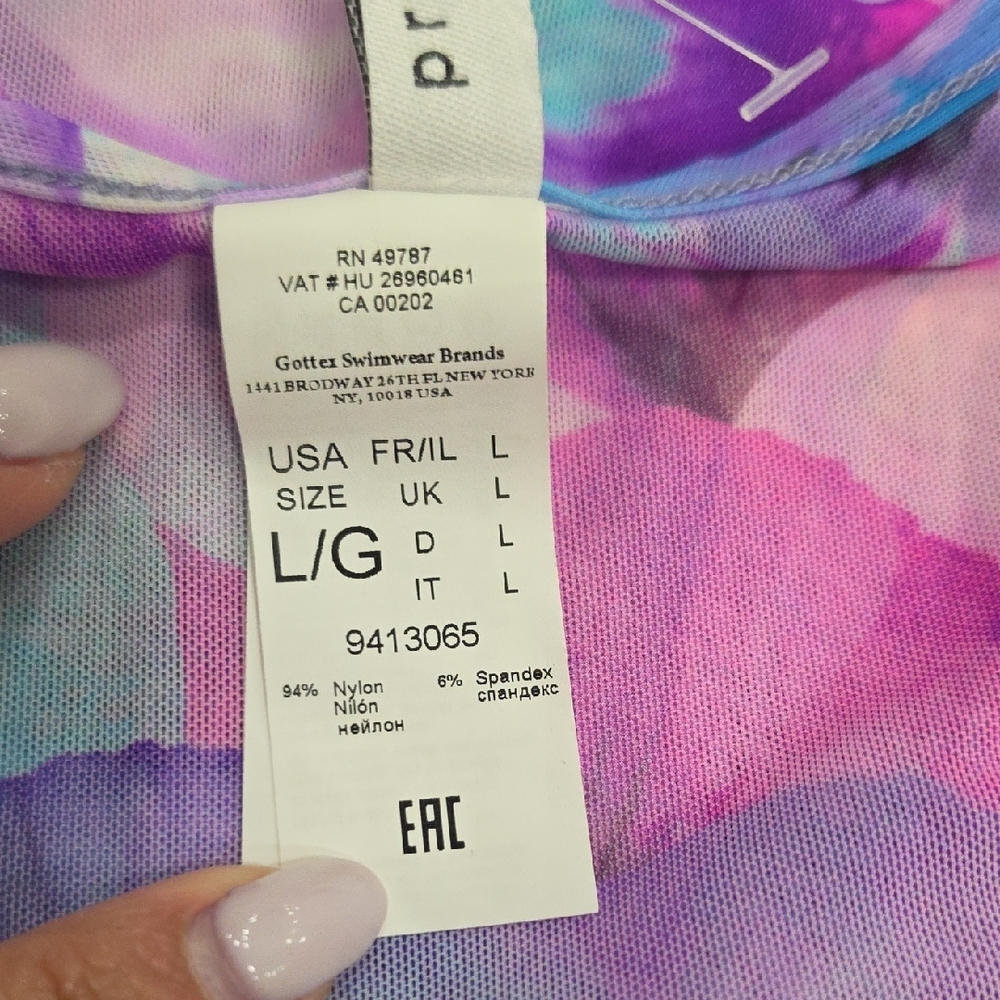 Profile by Gottex by Women's Hankerchief Hem Tunic Swimsuit Cover-up, L, NWT - Picture 6 of 16